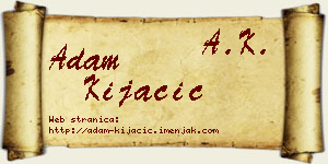 Adam Kijačić vizit kartica